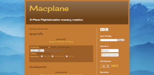 Screenshot of my new weblog of X-Plane Airport Scenery Creation